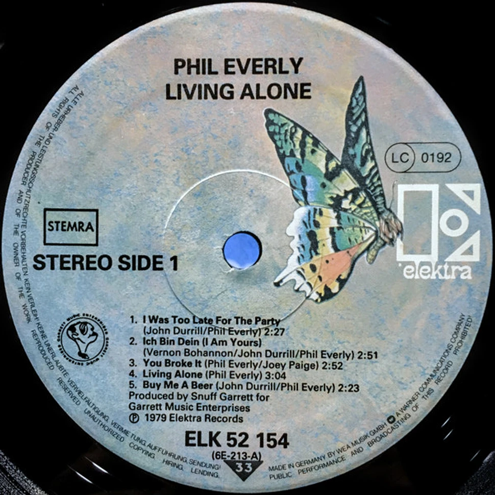 Phil Everly - Living Alone