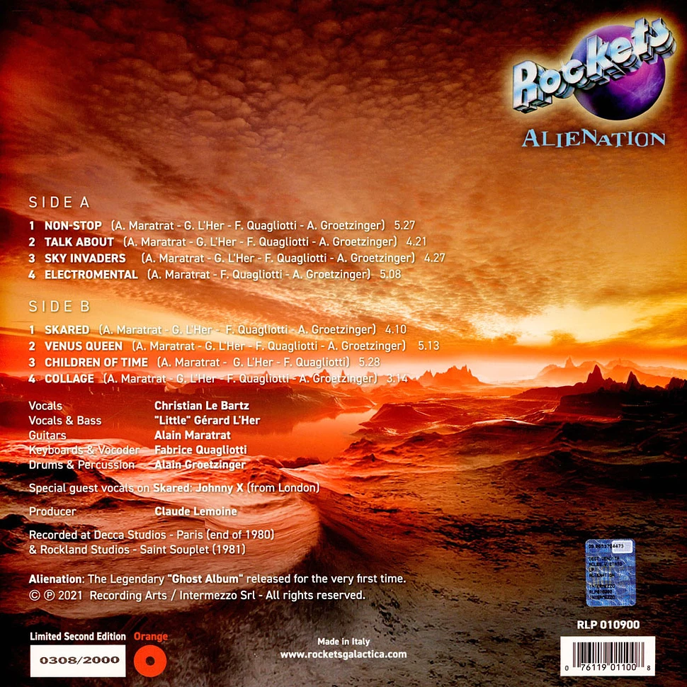 Rockets - Alienation Orange Clear Vinyl Edition