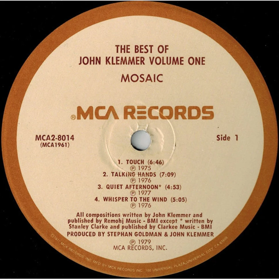 John Klemmer - Mosaic - The Best Of John Klemmer Volume One