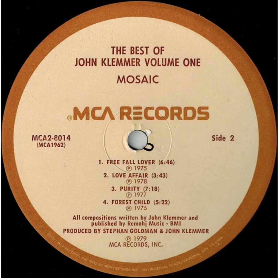 John Klemmer - Mosaic - The Best Of John Klemmer Volume One