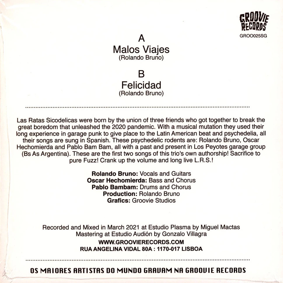 Las Ratas Sicodelias - Malos Viajes / Felicidad Colored Vinyl Edition
