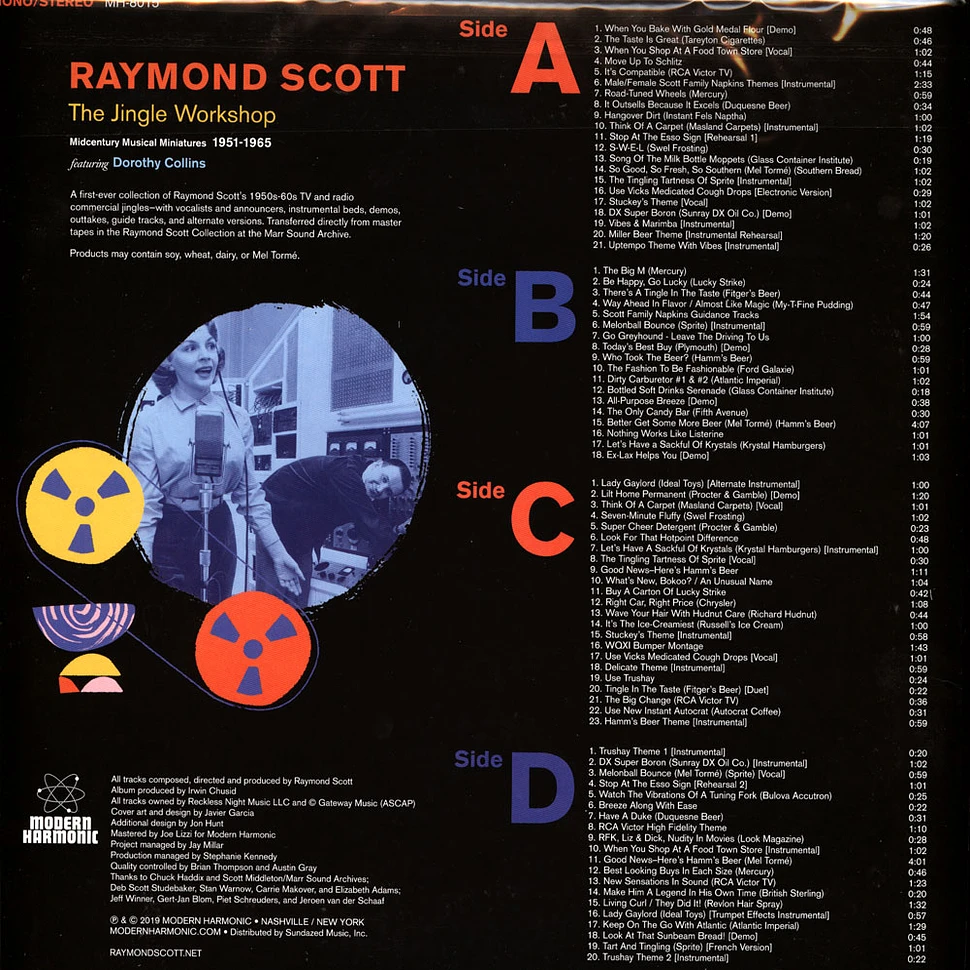 Raymond Scott - The Jingle Workshop: Midcentury Musical Miniatures 1951-1965 Clear Vinyl Edition