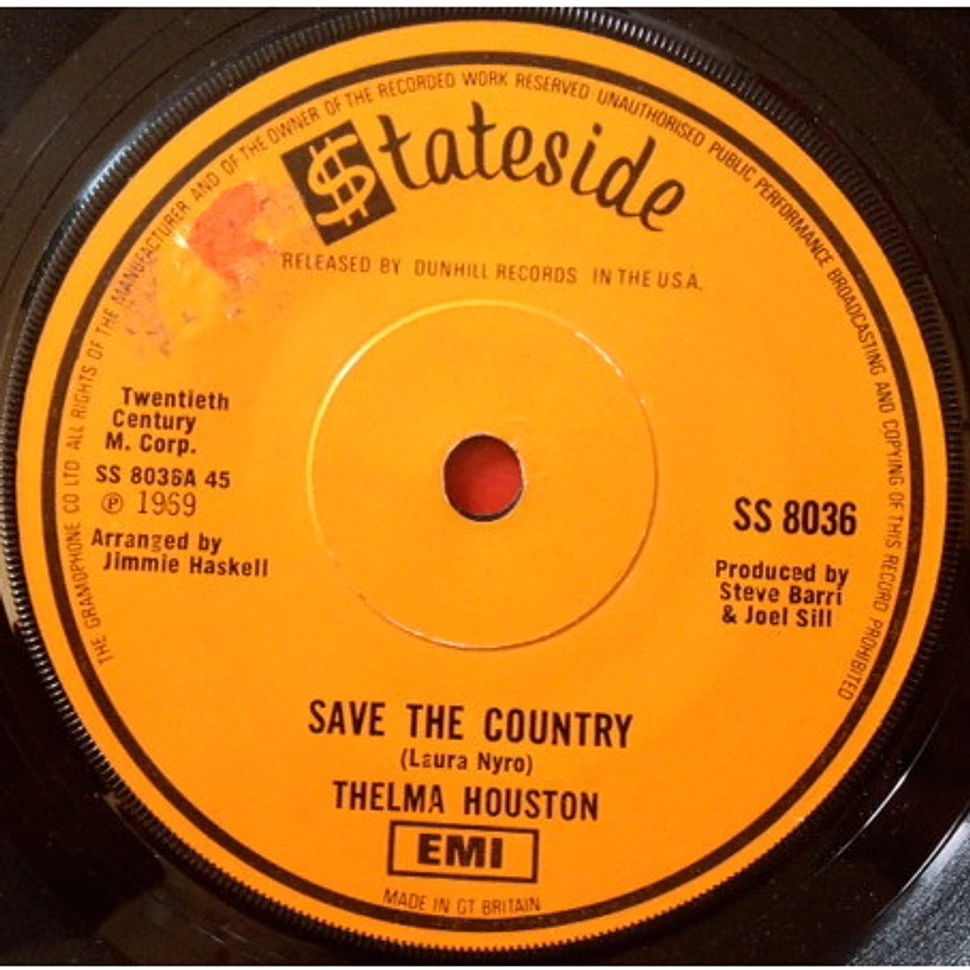 Thelma Houston - Save The Country / I Just Can't Stay Away