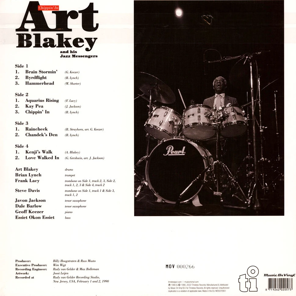 Art Blakey And His Jazz Messengers - Chippin' In Red Vinyl Edition