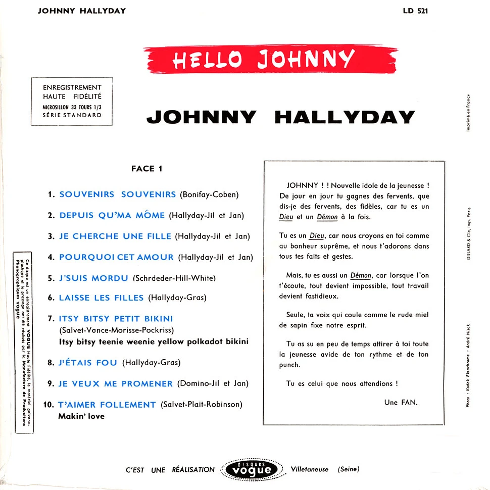 Johnny Hallyday - Hello Johnny Grave