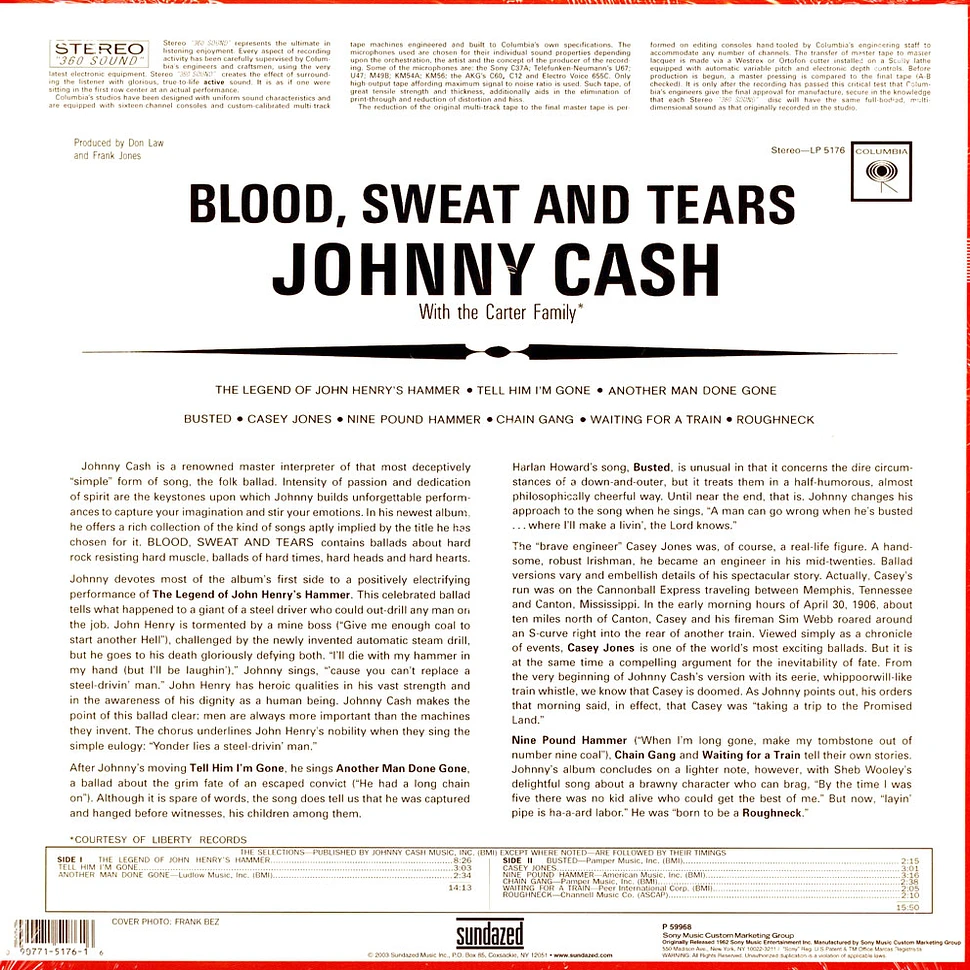 Johnny Cash - Blood, Sweat & Tears