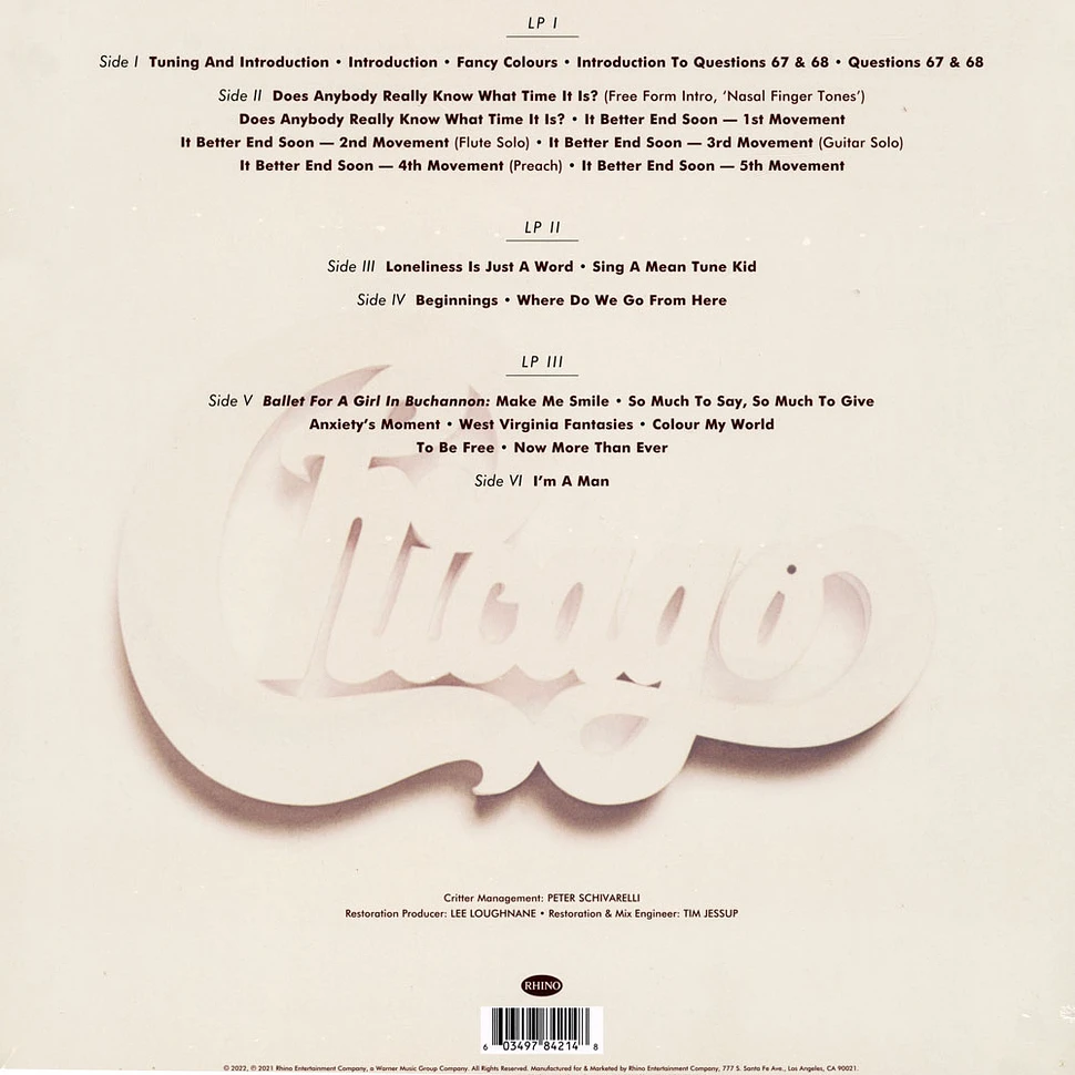 Chicago - Chicago At Carnegie Hall, April 10, 1971 (Live) Record Store Day 2022 Vinyl Edition