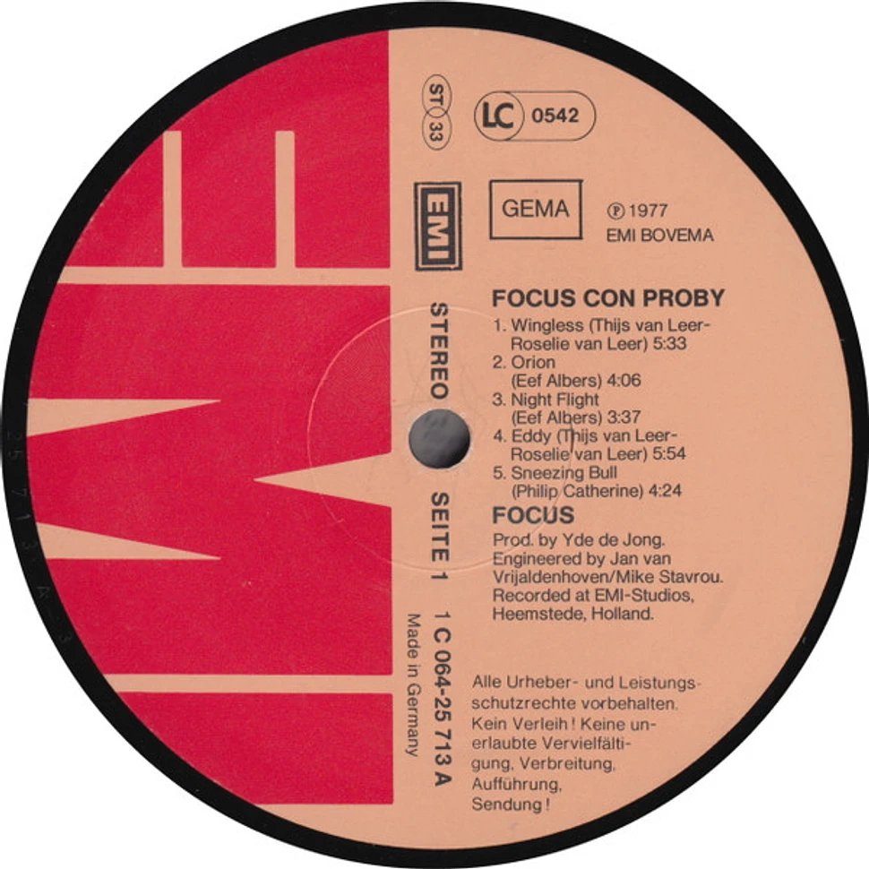 Focus Con P.J. Proby - Focus Con Proby