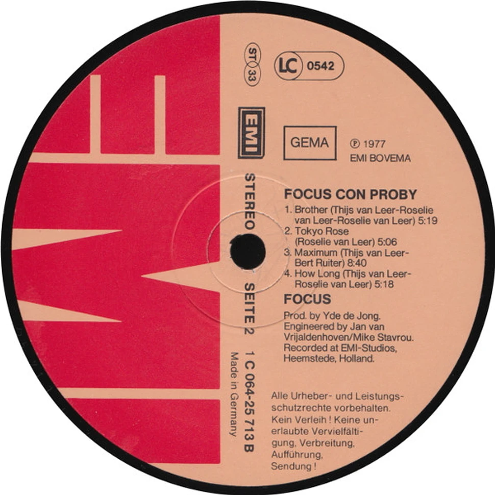 Focus Con P.J. Proby - Focus Con Proby