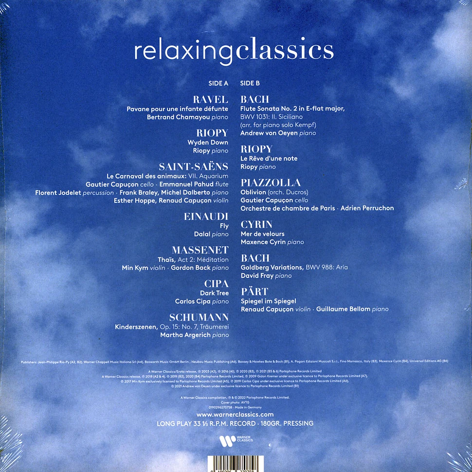 Argerich / Capucon / Chamayou / Fray / Riopy / Cipa - Relaxing Classics