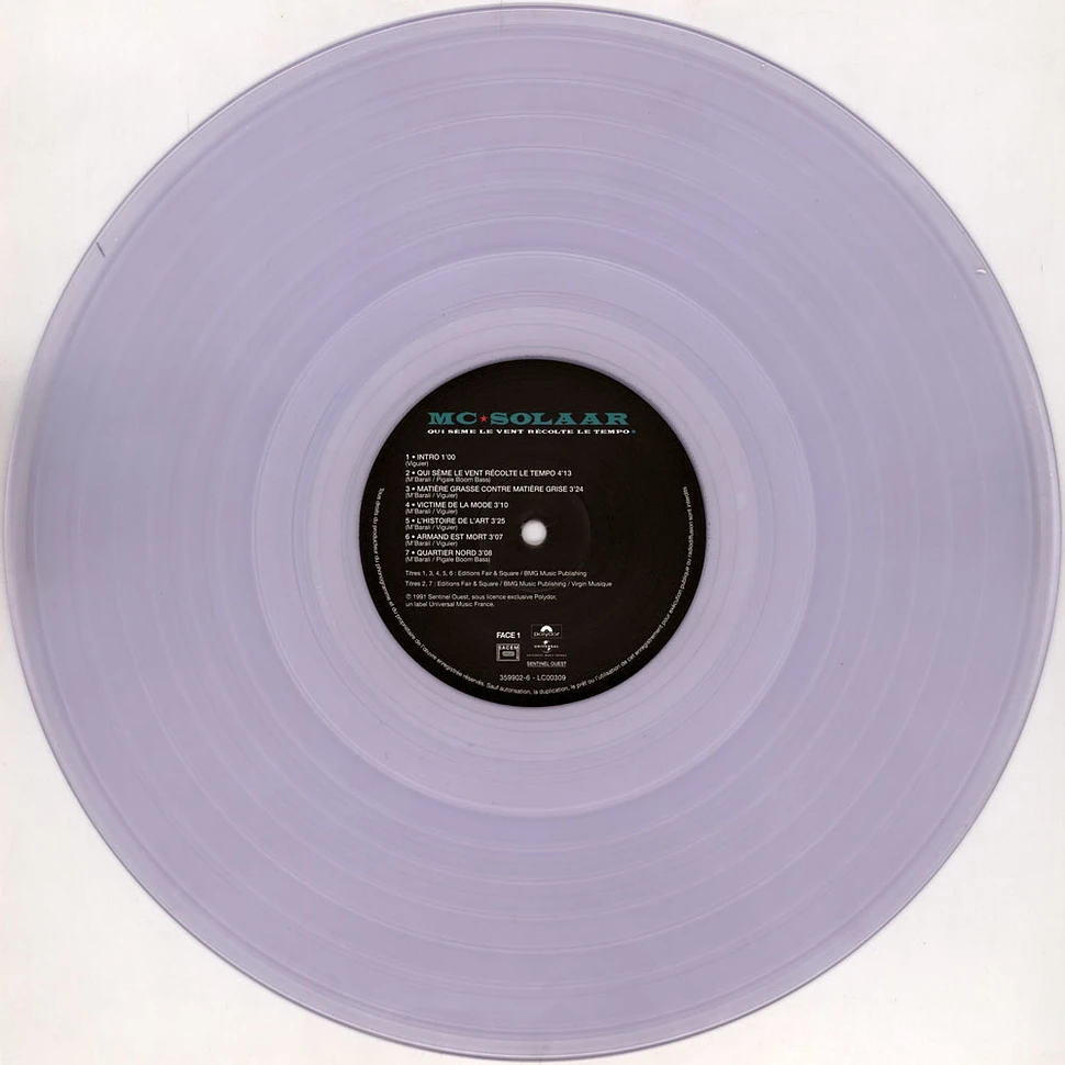 MC Solaar - Qui Seme Le Vent Recolte Le Tempo Clear Vinyl Edition