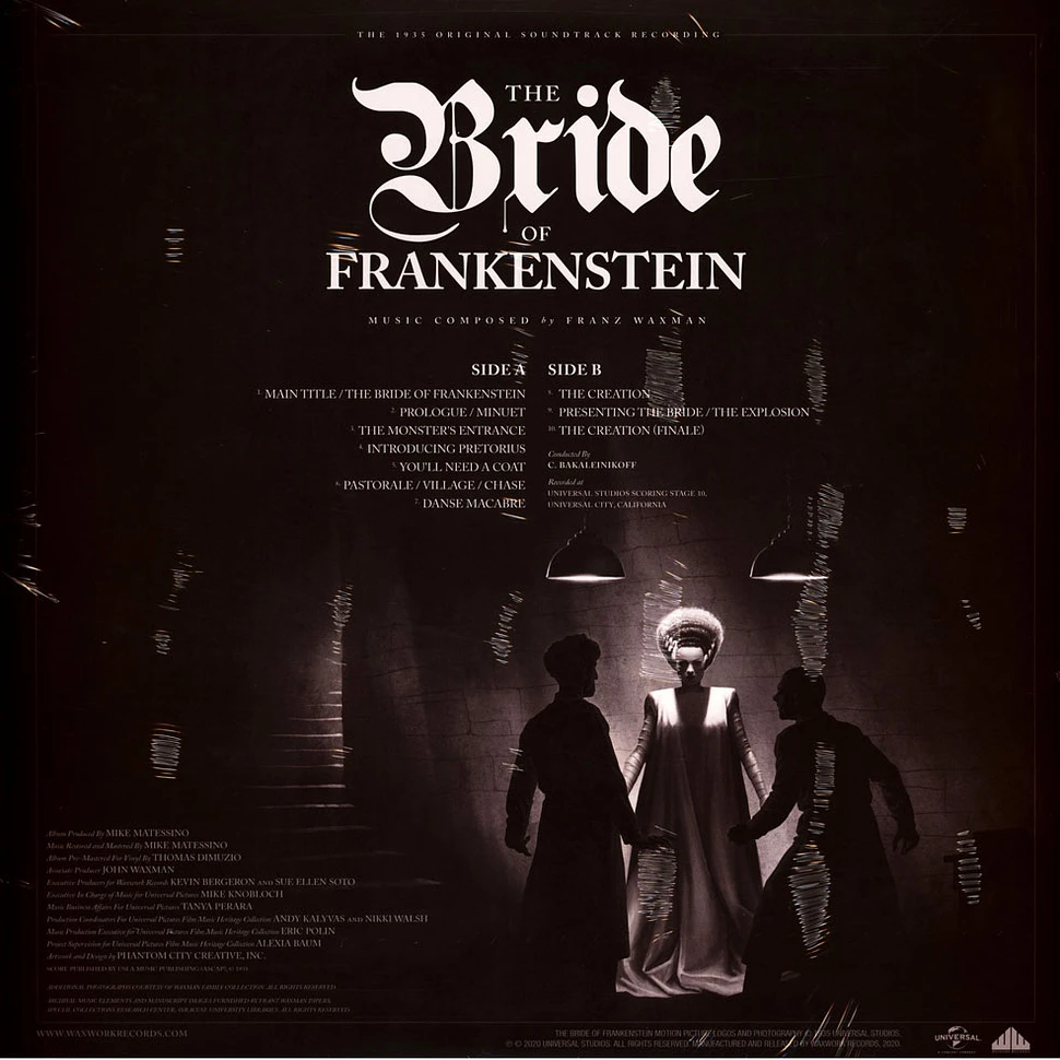 Franz Waxman - The Bride Of Frankenstein Iridescent Vinyl Edition