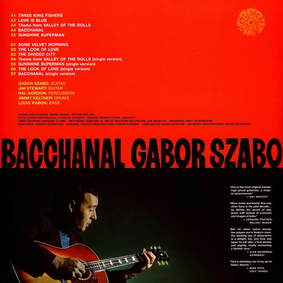 Gabor Szabo - Bacchanal Orange Vinyl Edition