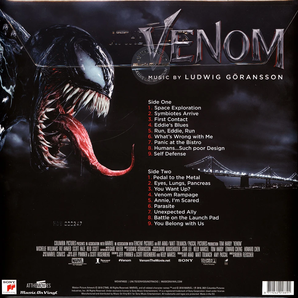 V.A. - OST Venom Clear & Marbled Vinyl Edition