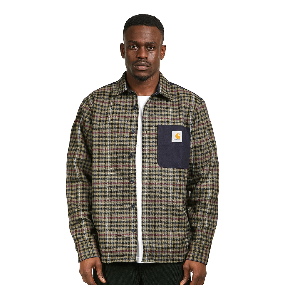 Carhartt WIP - L/S Asher Shirt (Asher Check / Seaweed / Dark Navy