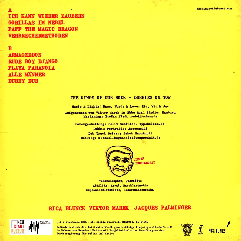 The Kings Of Dub Rock (Jacques Palminger, Viktor Marek, Rica Blunck) - Dubbies On Top Translucent Red Vinyl Edition