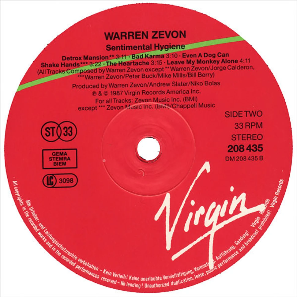 Warren Zevon - Sentimental Hygiene