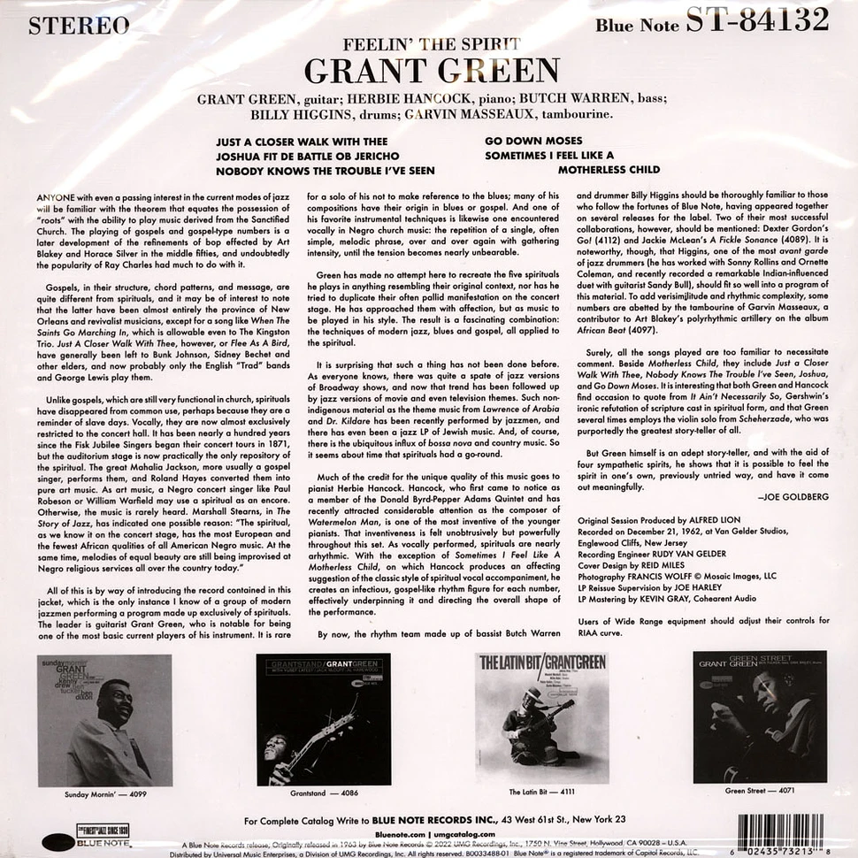 Grant Green - Feelin' The Spirit Tone Poet Vinyl Edition