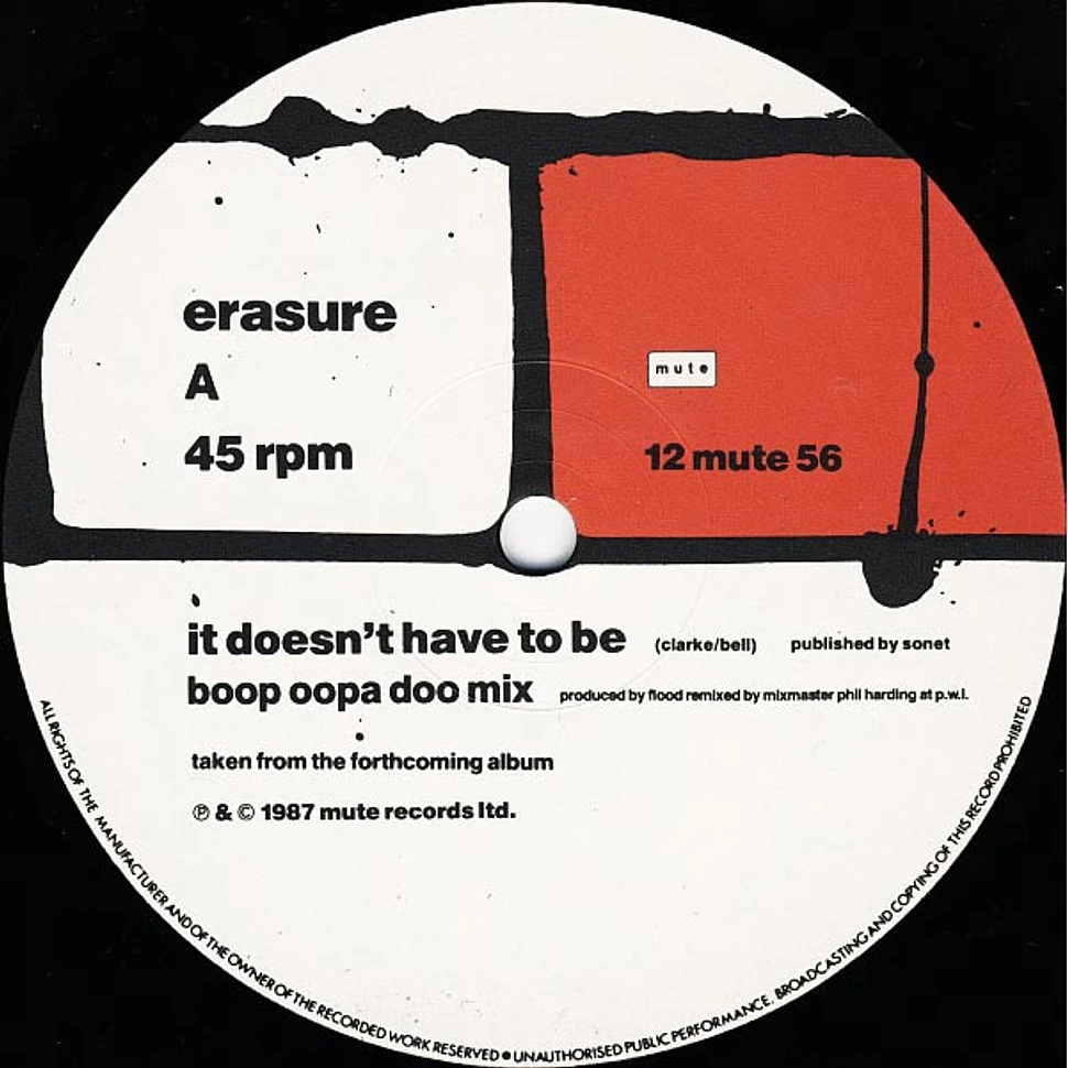 Erasure - It Doesn't Have To Be