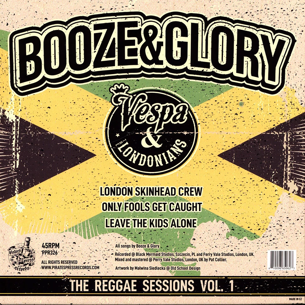 Booze & Glory - The Reggae Sessions Volume 1 Colored Vinyl Edition