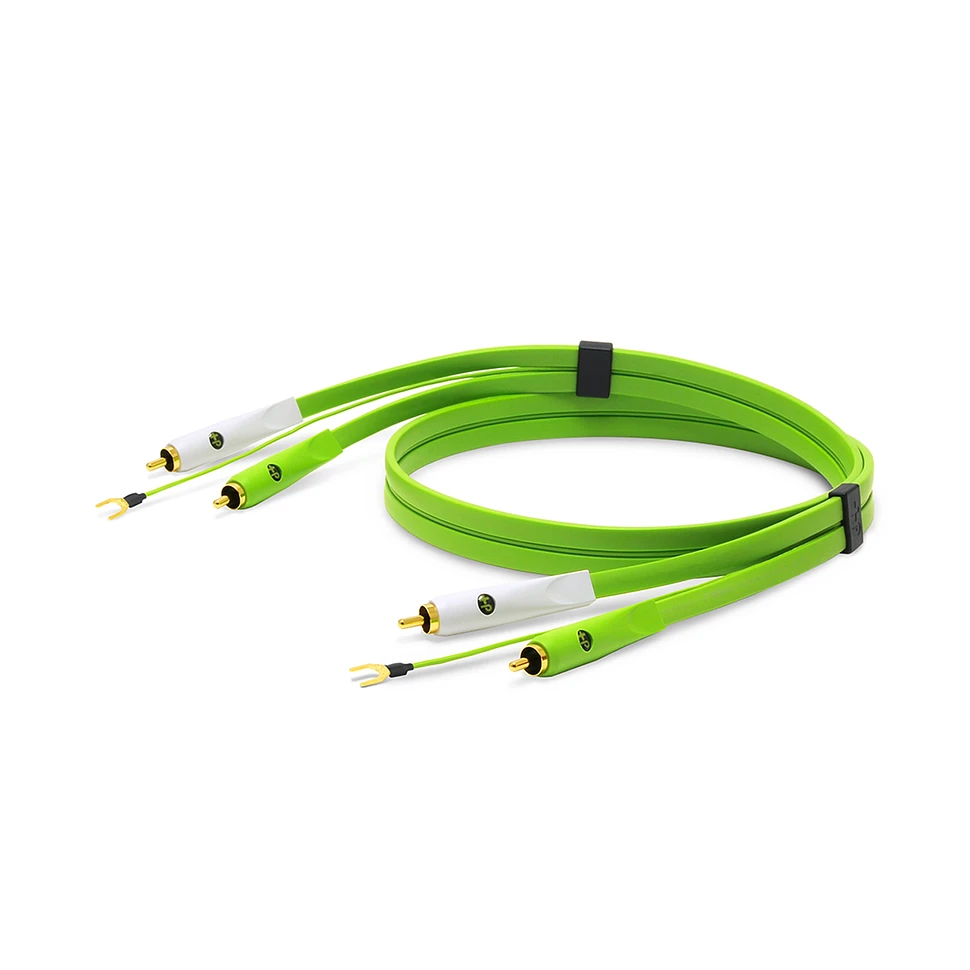 Neo d+ - Stereo-Cinch / Stereo-Cinch abgeschirmtes Kabel mit Erdung für Plattenspieler, Class-B, DUO-Set, 1m Länge
