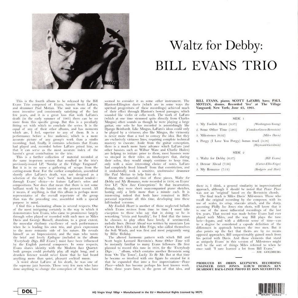 Bill Evans Trio - Waltz For Debby Opaque Baby Pink Vinyl Editin