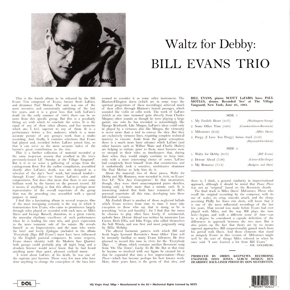 The Bill Evans Trio - Waltz For Debby Opaque Baby Pink Vinyl Editin