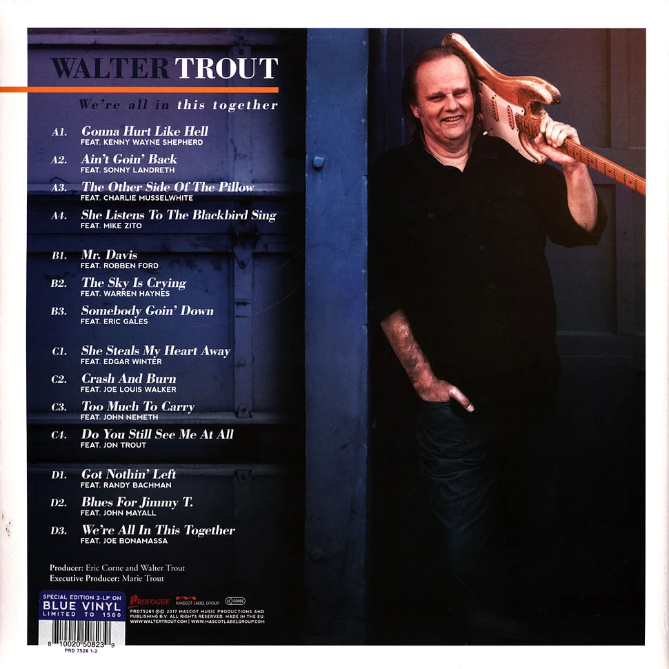 Walter Trout - We're All In This Together Blue Vinyl Edition