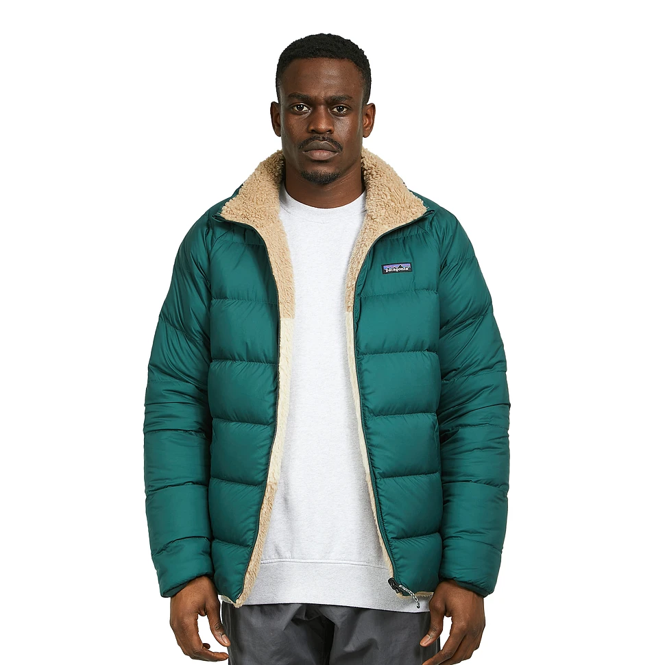 Patagonia REVERSIBLE SILENT - Down jacket - dunkelgrün/green 