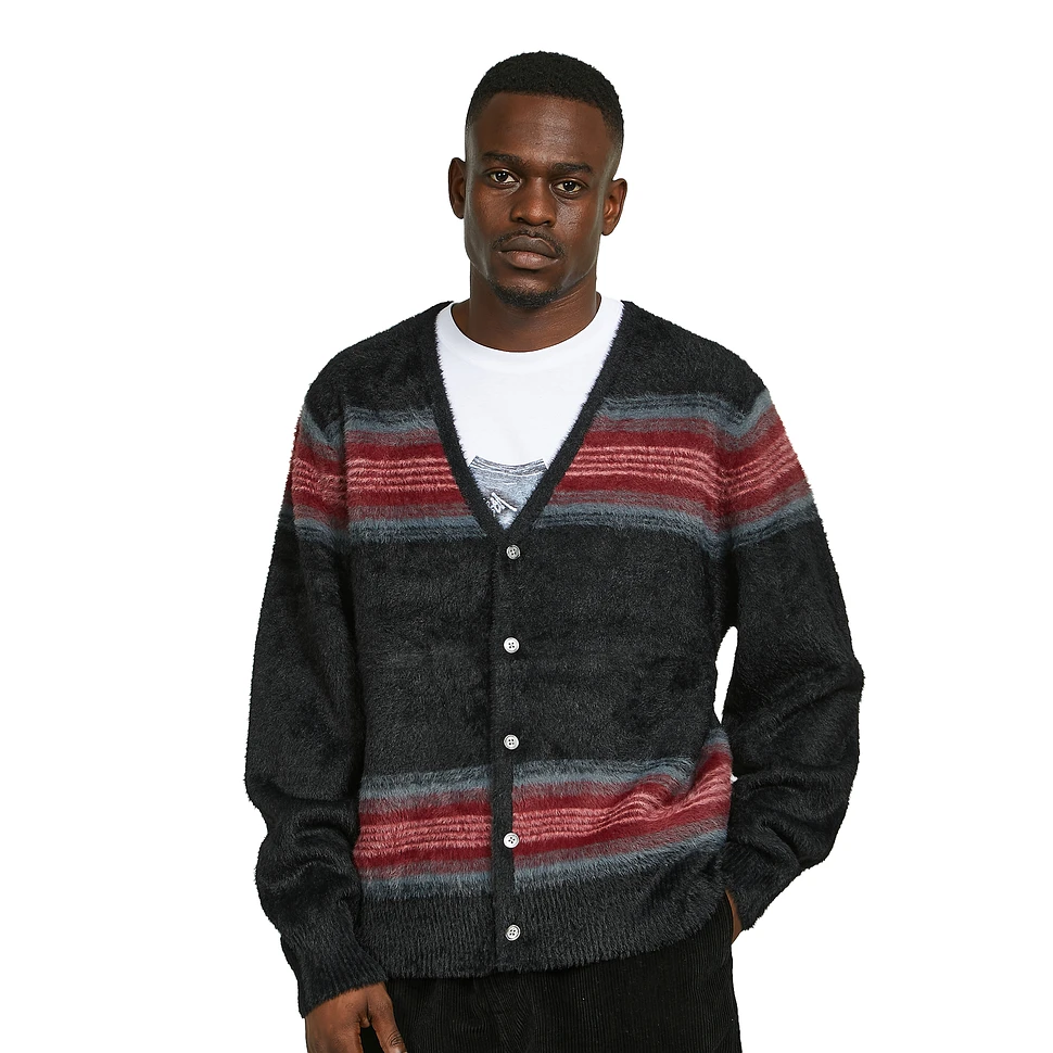 STUSSY STRIPE SHAGGY CARDIGAN 22AW - カーディガン