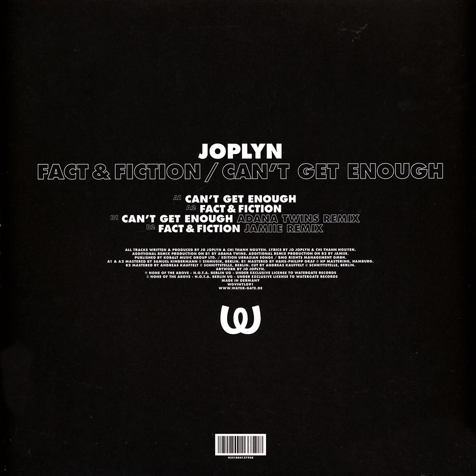 Joplyn - Can't Get Enough / Fact & Fiction Adana Twins & Jamiie Remixes
