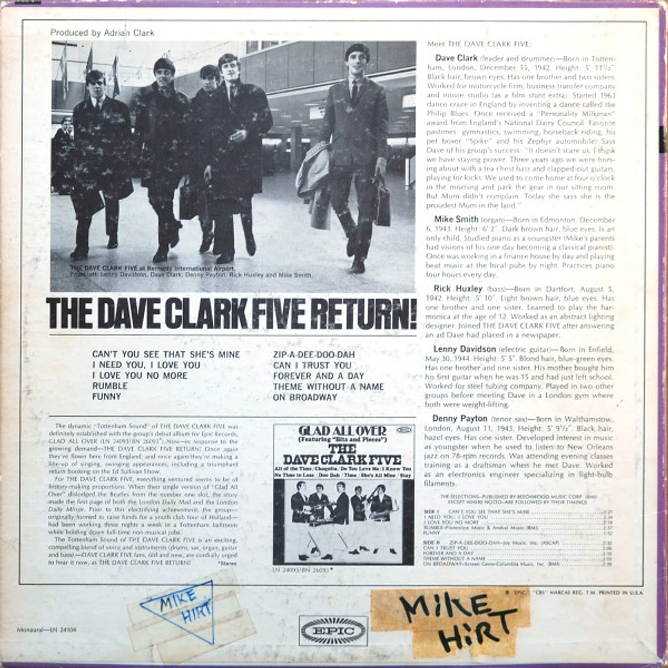 The Dave Clark Five - The Dave Clark Five Return!