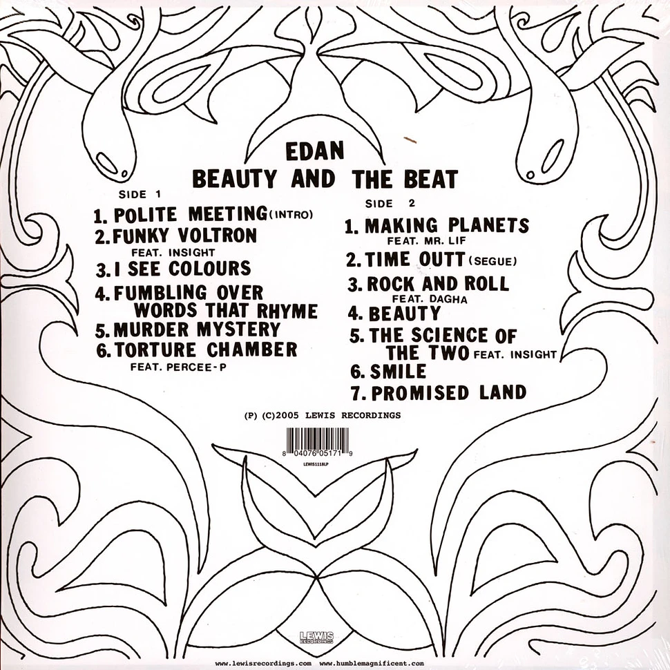 Edan Beauty And The Beat Black Vinyl Edition Vinyl Lp 2005 Uk