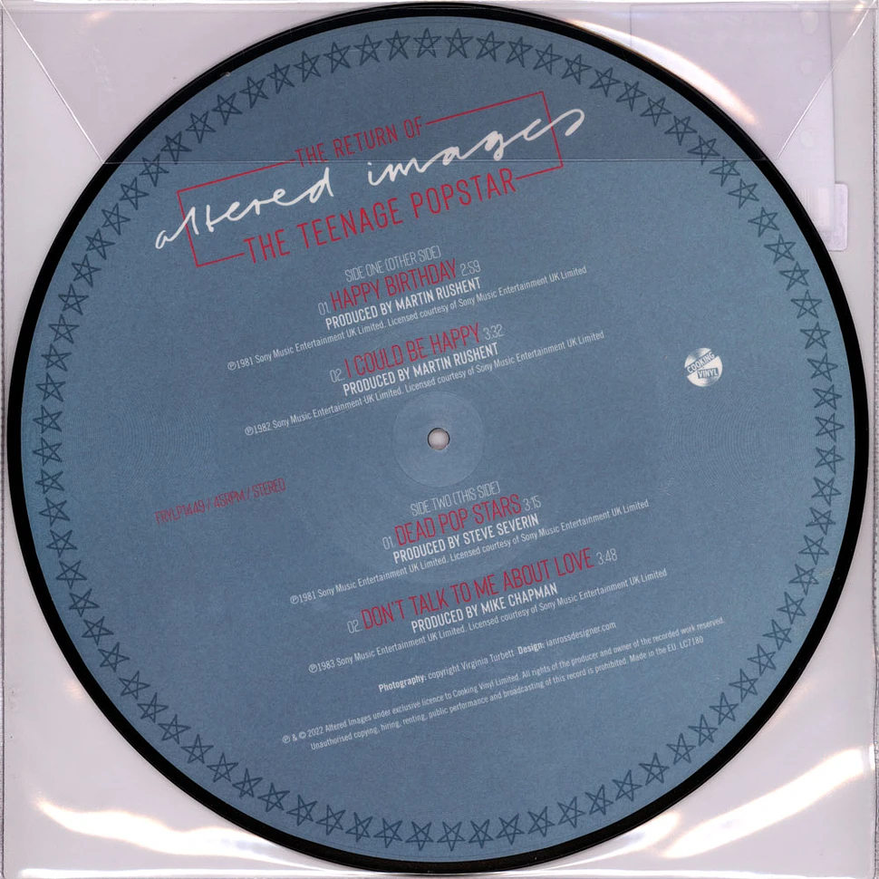 Altered Images - The Return Of The Teenage Popstar Picture Disc Edition