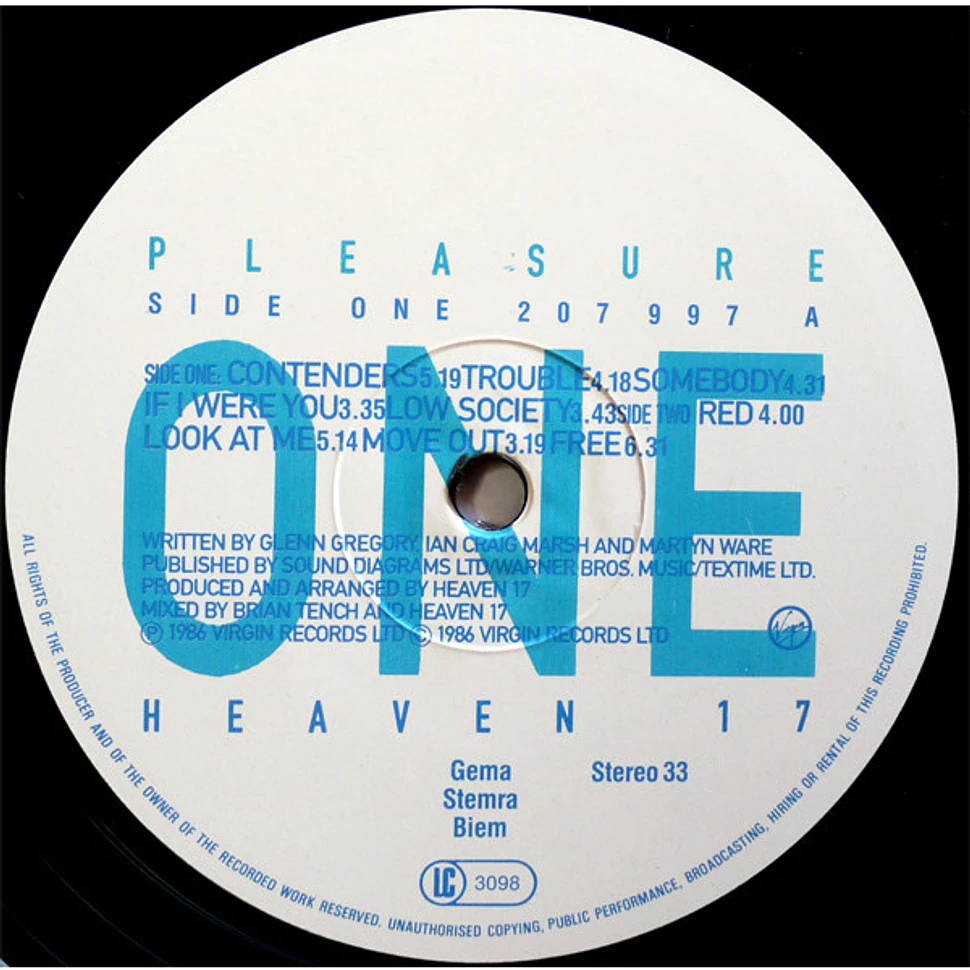 Heaven 17 - Pleasure One
