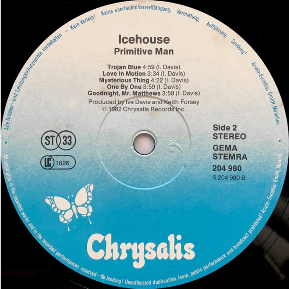 Icehouse - Primitive Man