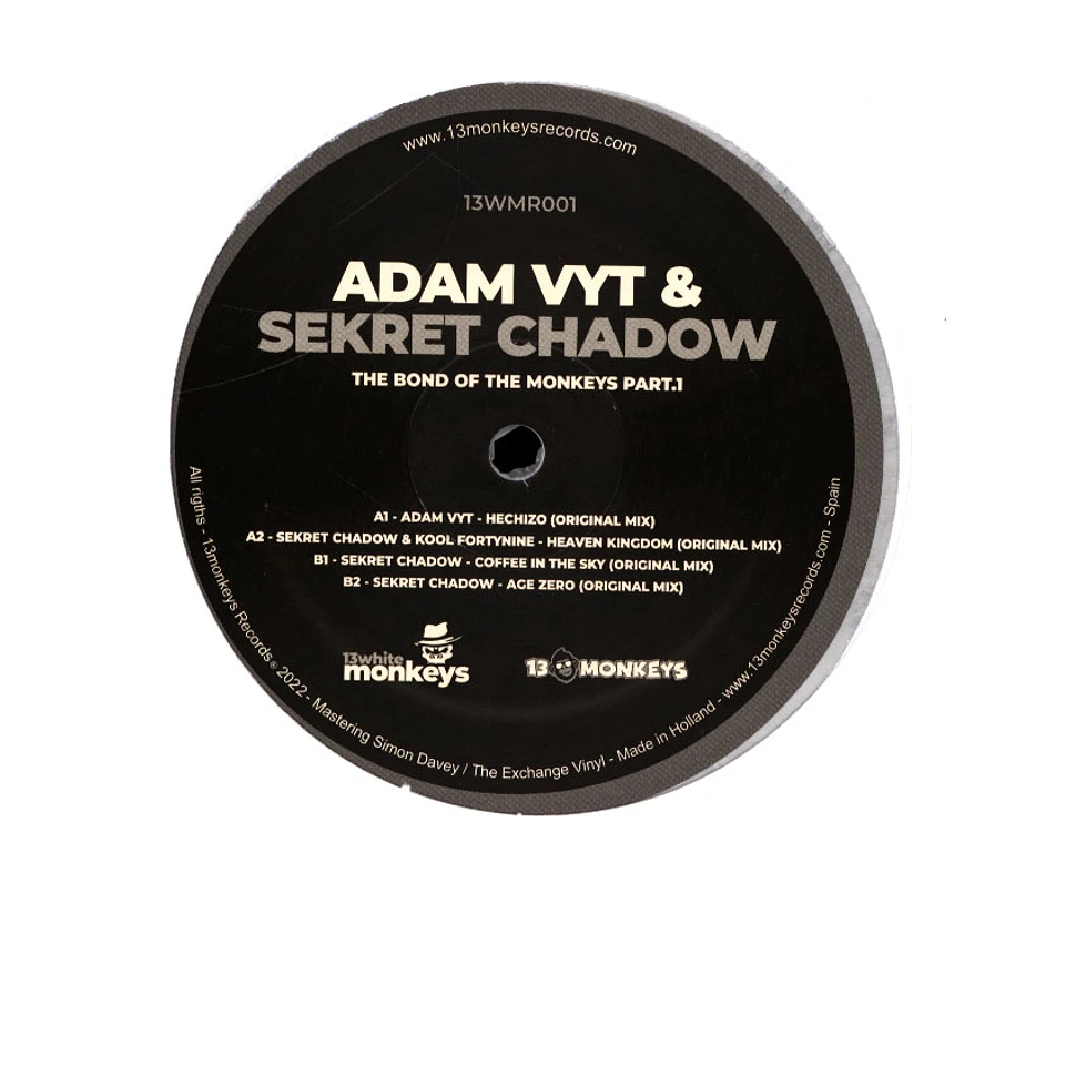 Adam Vyt & Sekret Chadow - The Bond Of The Monkeys Part 1 White & Black Spots Vinyl Edition