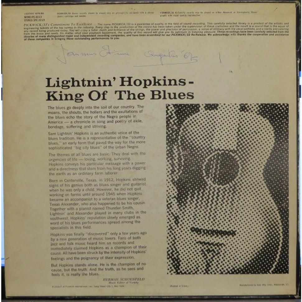 Lightnin' Hopkins - The King Of The Blues