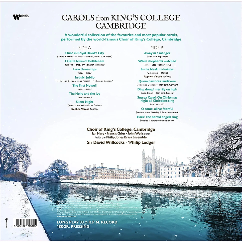 Willcocks Ledger Choir Of King's College Cambridge - Carols From King's College, Cambridge