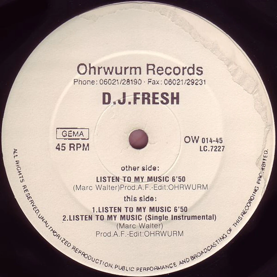 DJ Fresh - Listen To My Music (Remixes)