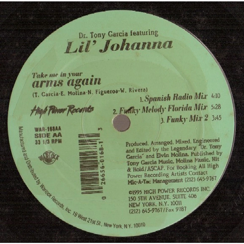 Tony Garcia featuring Lil' Johanna - Take Me In Your Arms Again