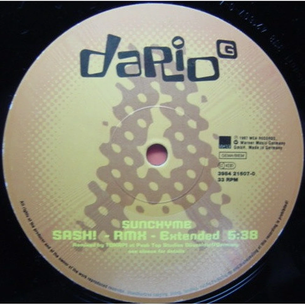 Dario G - Sunchyme (Sash! Remix)