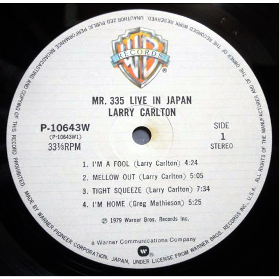 Larry Carlton - Mr. 335 - Live In Japan = ライヴ ・ イン・ジャパン