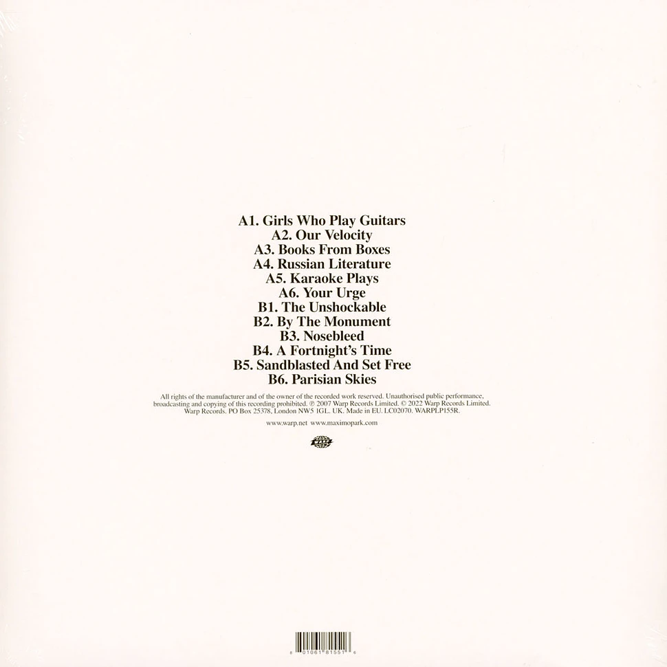 Maximo Park - Our Earthly Pleasures Clear Vinyl Edition