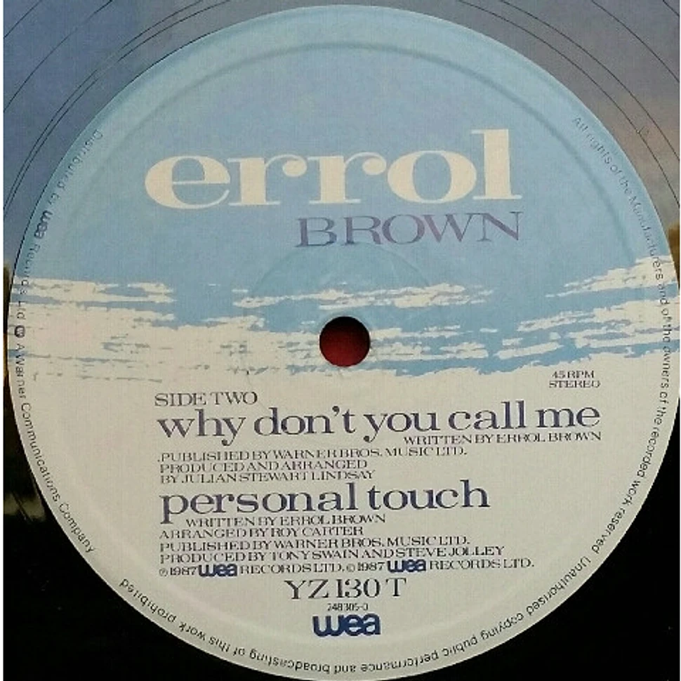 Errol Brown - Personal Touch