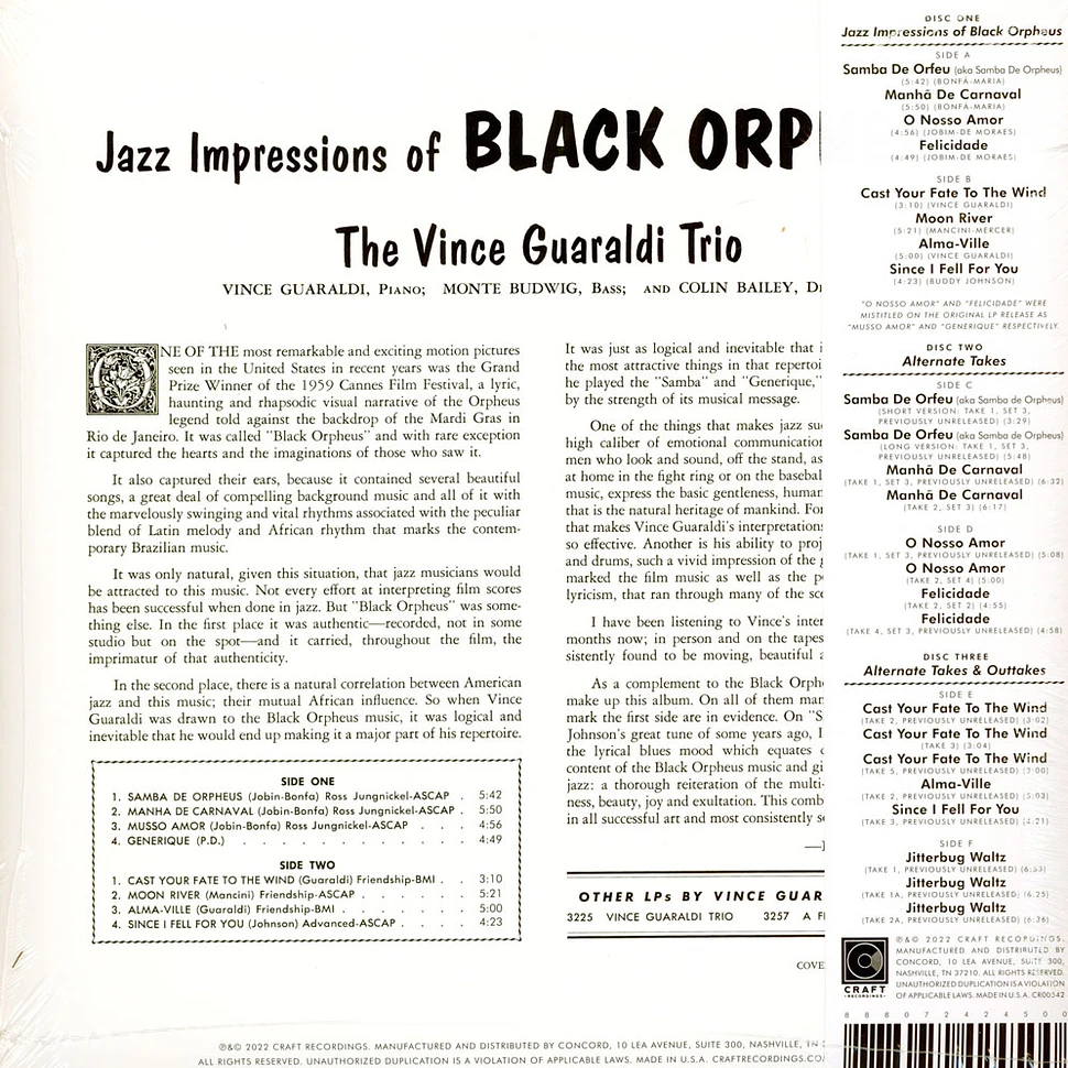 Vince Guaraldi Trio - Jazz Impressions Of Black Orpheus Deluxe Edition