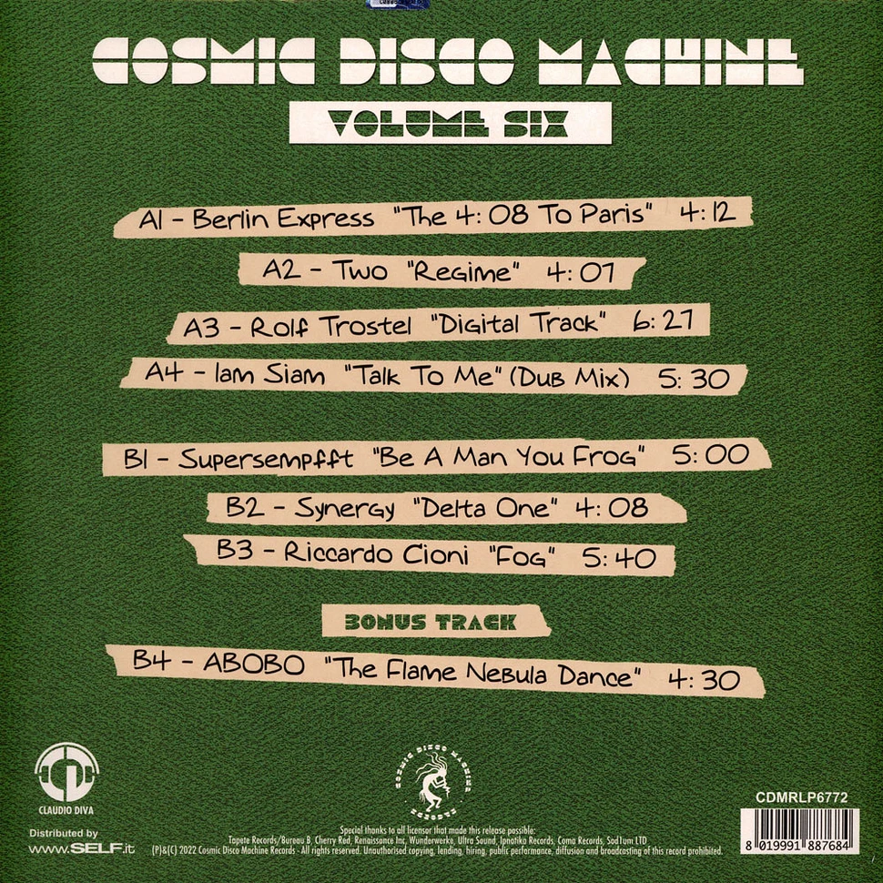 V.A. - Cosmic Disco Machine Volume 6 Yellow Vinyl Edition