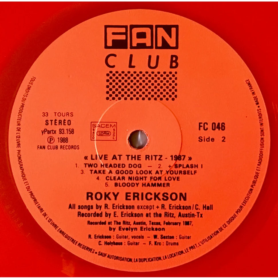 Roky Erickson - Live At The Ritz 1987