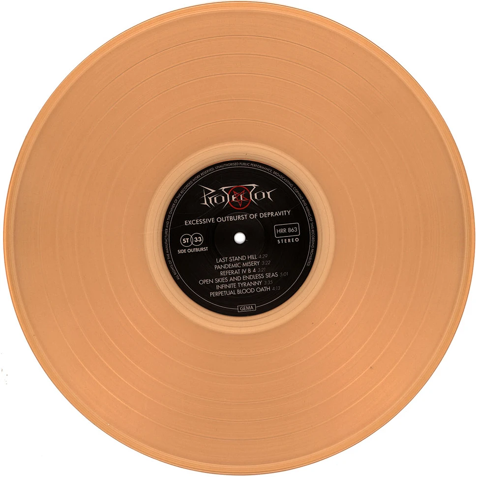 Protector - Excessive Outburst Of Depravity Beer Colored Vinyl Edition