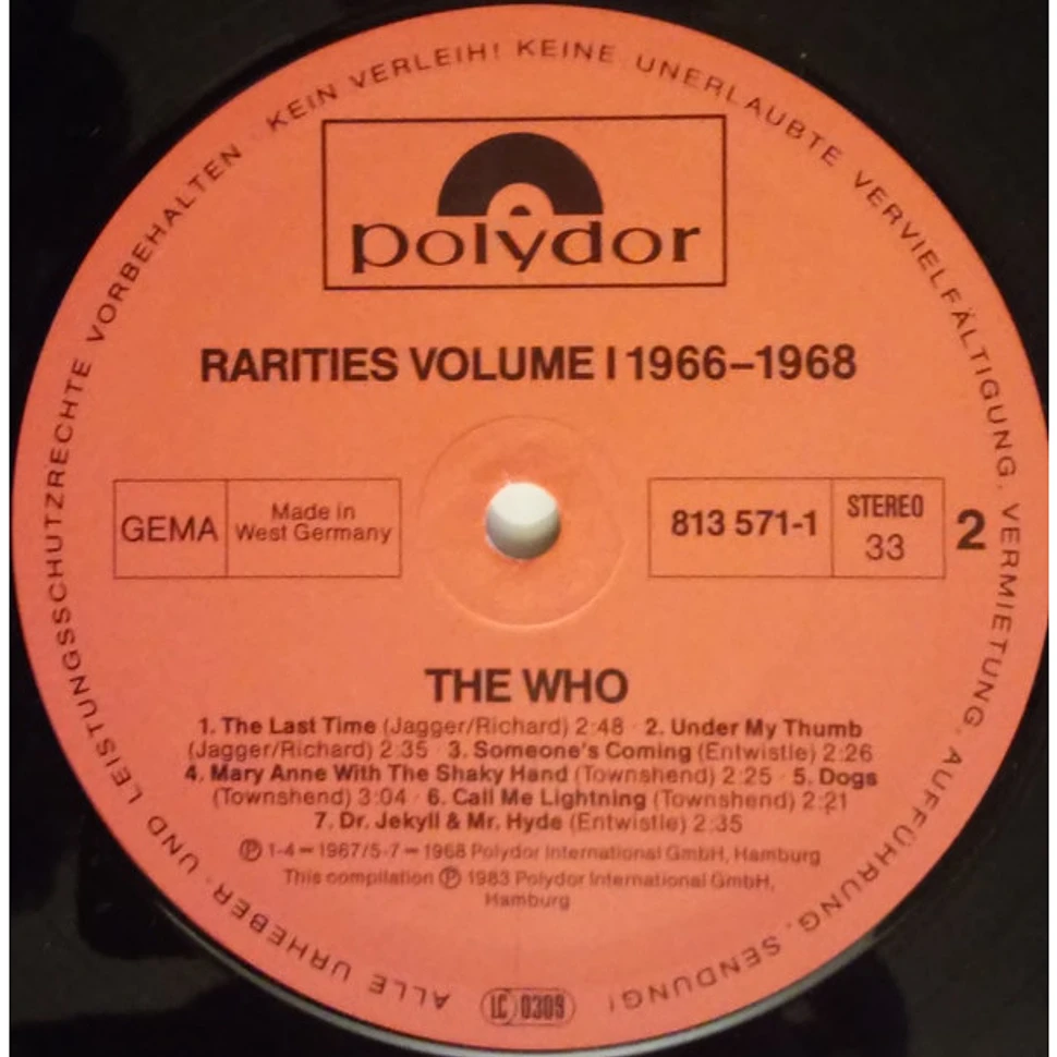 The Who Rarities Vol.1 
